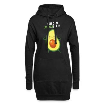 You Can AvocaDo It! - Hoodie-Kleid - Schwarz - Vorne