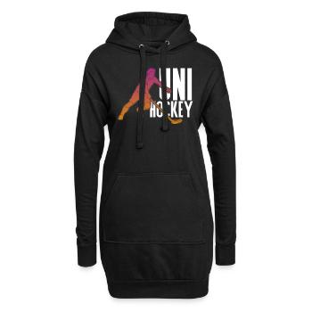 unihockey haftet Spieler Spiel Geschenkidee - Hoodie-Kleid - Schwarz - Vorne