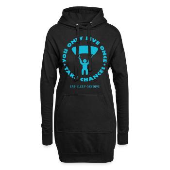 parachute - Hoodie Dress - black - Front