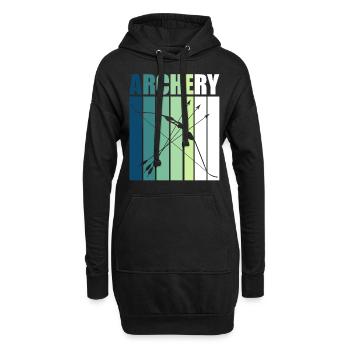 20000000000000000000000 - Sweat-shirt à capuche long Femme - noir - Devant