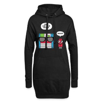 USB-Diskette Ich bin dein Vater T-Shirt, Geek - Hoodie-Kleid - Schwarz - Vorne