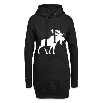 Élan - Sweat-shirt à capuche long Femme - noir - Devant