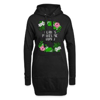 Blume Liebe Pflanzen Rose Florist Geschenkidee - Hoodie-Kleid - Schwarz - Vorne