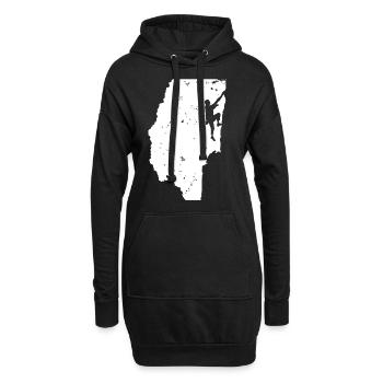 Bouldern & Freiklettern T-Shirt & Geschenkidee - Hoodie-Kleid - Schwarz - Vorne