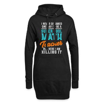 Cool Math Teacher Tee Fantastic Teacher Gift - Hoodie-Kleid - Schwarz - Vorne