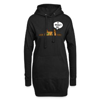 Cadeau chat perso coquin maine coon persan - Sweat-shirt à capuche long Femme - noir - Devant