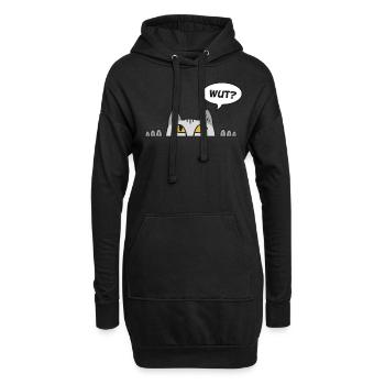Cadeau chat perso coquin maine coon persan - Sweat-shirt à capuche long Femme - noir - Devant