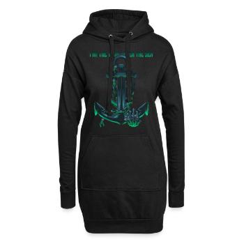 Anker - Hoodie-Kleid - Schwarz - Vorne