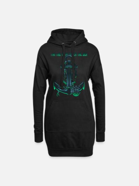 ancre - Sweat-shirt à capuche long Femme - noir