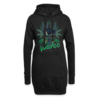 Cool Modern Voodoo Vodun - Hoodie-Kleid - Schwarz - Vorne