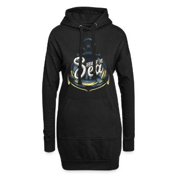 Krieger der See - Hoodie-Kleid - Schwarz - Vorne