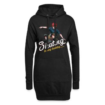 Skating - Hoodie-Kleid - Schwarz - Vorne