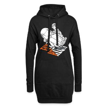 Comic Skate - Hoodie-Kleid - Schwarz - Vorne