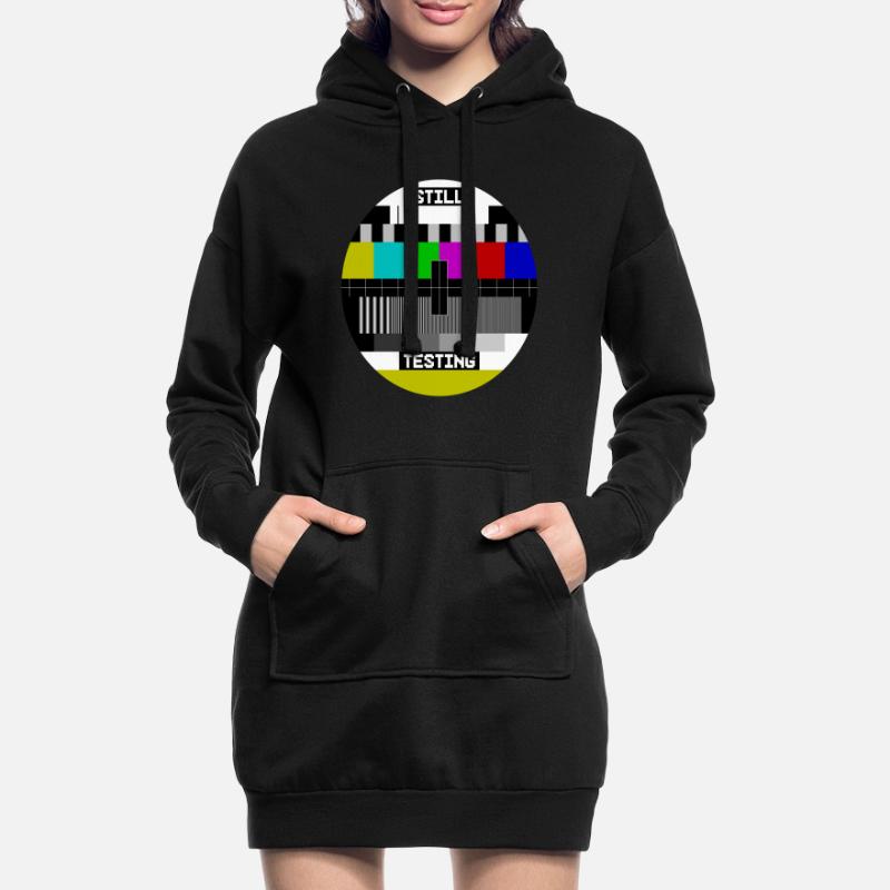 Écran de test d’image de test Still Testing Sweat-shirt à capuche long Femme