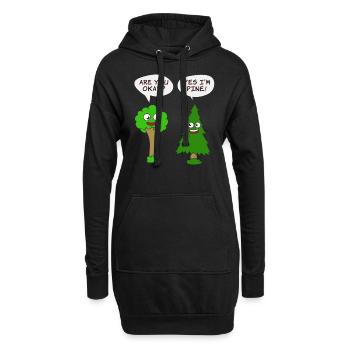 Belle conception de T-shirt d'arbre de nature êtes-vous d'accord? - Sweat-shirt à capuche long Femme - noir - Devant