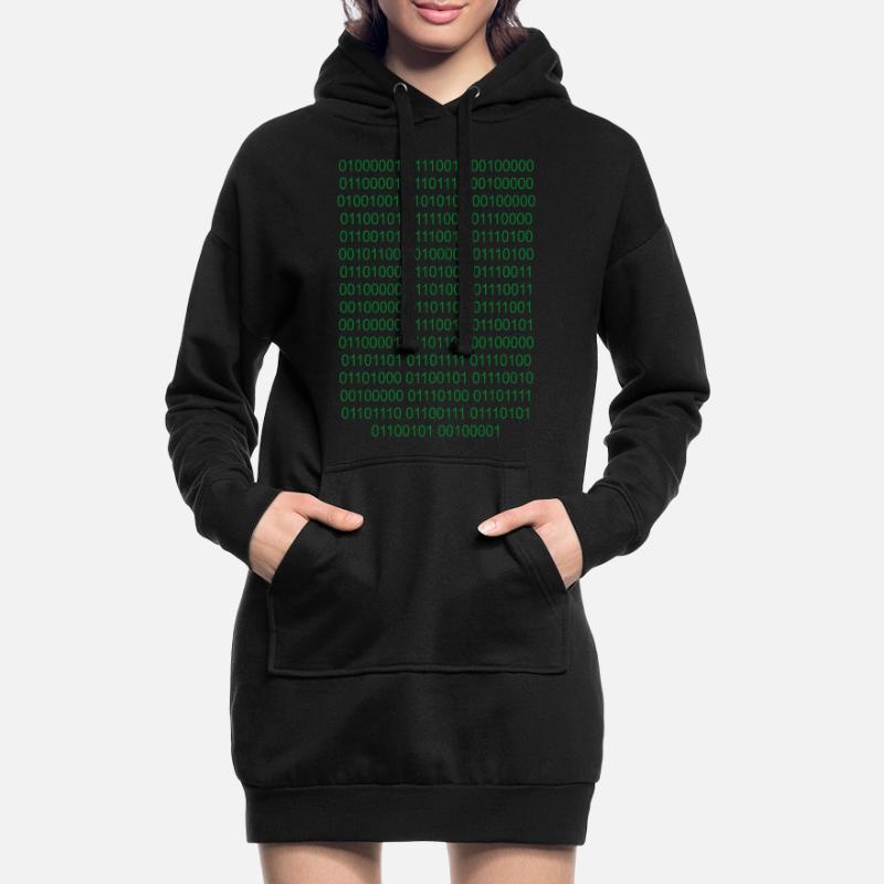 Binary Code Computer Scientist Nerd Hoodie Dress