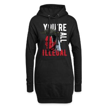 indians 4 - Hoodie-Kleid - Schwarz - Vorne