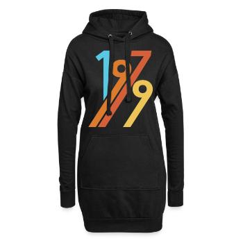 1979 - Hoodie-Kleid - Schwarz - Vorne