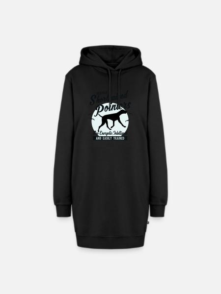 Pointer Hunderasse - Hoodie-Kleid - Schwarz