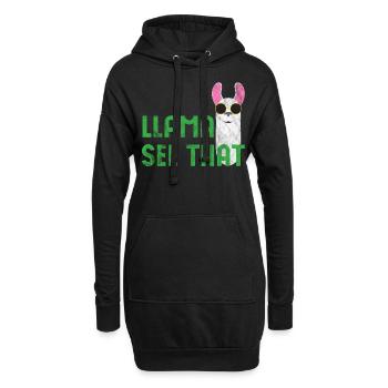 Superposition de jeux de mots 02 - Sweat-shirt à capuche long Femme - noir - Devant