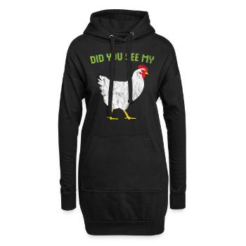 Animal Puns - Hast du meinen Schwanz gesehen? - Hoodie-Kleid - Schwarz - Vorne