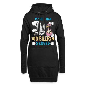 Storch - Hoodie-Kleid - Schwarz - Vorne
