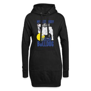 Dogs-My Best Buddy ist eine englische Bulldogge - Hoodie-Kleid - Schwarz - Vorne