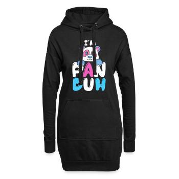 I’m Pan Duh Pansexual Panda Bi Pride LGBT Cadeau - Sweat-shirt à capuche long Femme - noir - Devant