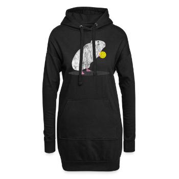 Tiere Ratte und Käse - Hoodie-Kleid - Schwarz - Vorne