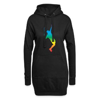 tennis - Sweat-shirt à capuche long Femme - noir - Devant