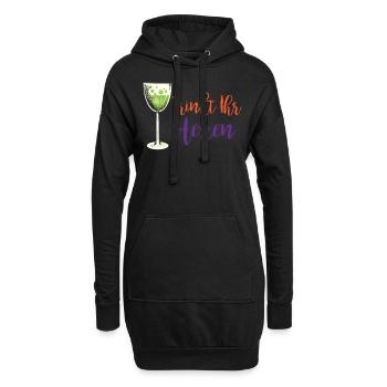 Cooles Halloween Hexe Geschenk Trinkt Ihr Hexen - Hoodie-Kleid - Schwarz - Vorne