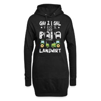 Agriculteur - fermier papa fermier père cadeau - Sweat-shirt à capuche long Femme - noir - Devant