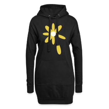 Blume Gerbera Arnika Geschenkidee comic Nelke - Hoodie-Kleid - Schwarz - Vorne