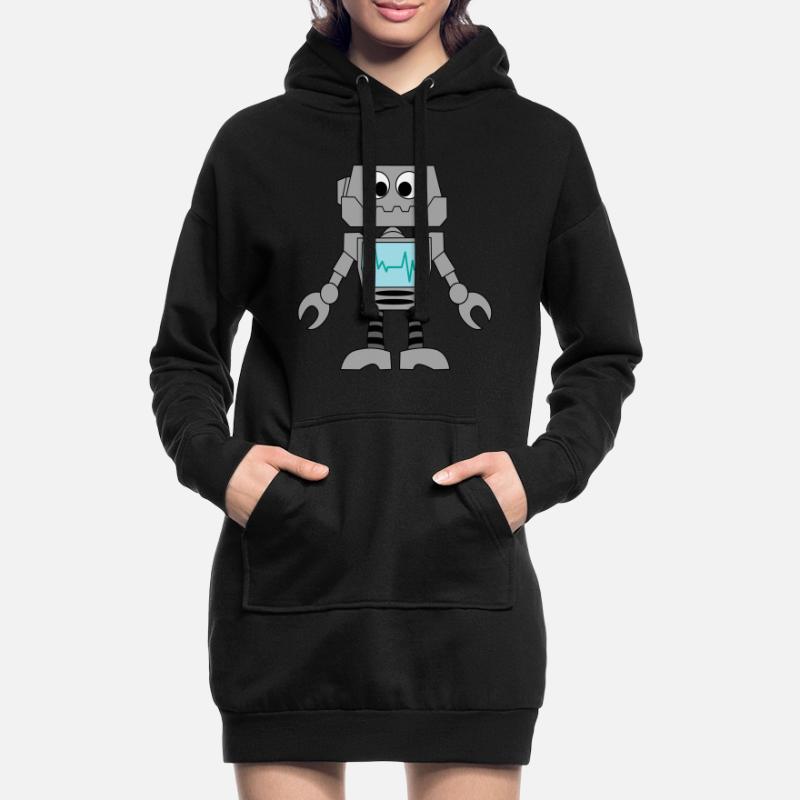 Robot Technology Computer Electronics Idée cadeau Sweat-shirt à capuche long Femme