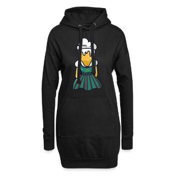 Beer Dirndl tente de bière - Sweat-shirt à capuche long Femme - noir - Devant