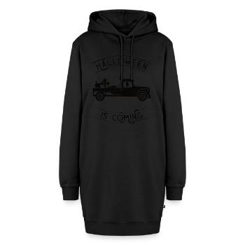 Halloween Pickup Truck - Hoodie-Kleid - Schwarz - Vorne - AI Model Female 172 light (172cm)