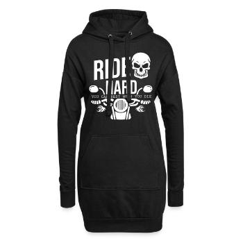 Roulez dur, vous pouvez vous reposer lorsque vous mourez Bike Biker - Sweat-shirt à capuche long Femme - noir - Devant