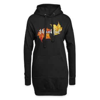 Automne doré, belle saison, feuillage coloré - Sweat-shirt à capuche long Femme - noir - Devant