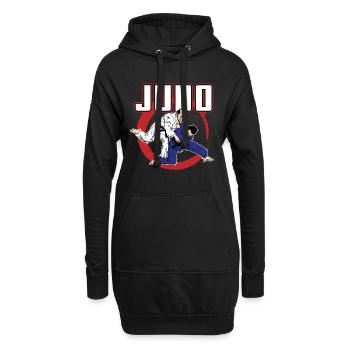 Judo - Hoodie-Kleid - Schwarz - Vorne