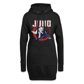 judo - Sweat-shirt à capuche long Femme - noir - Devant