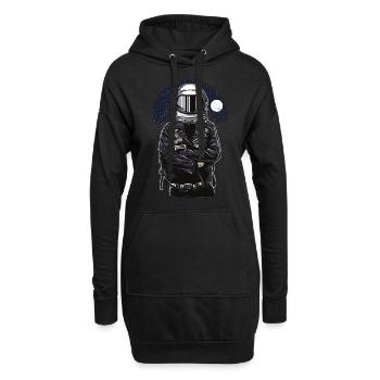 Vol spatial de l'astronaute - Sweat-shirt à capuche long Femme - noir - Devant