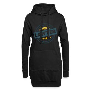 Anwalt - Hoodie-Kleid - Schwarz - Vorne