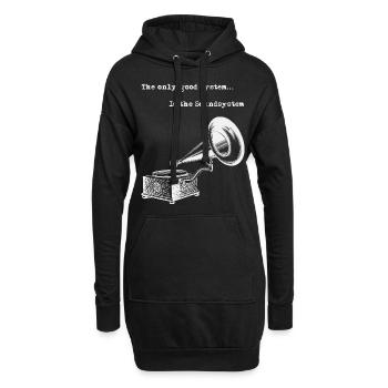 Soundsystem Good System - Hoodie-Kleid - Schwarz - Vorne