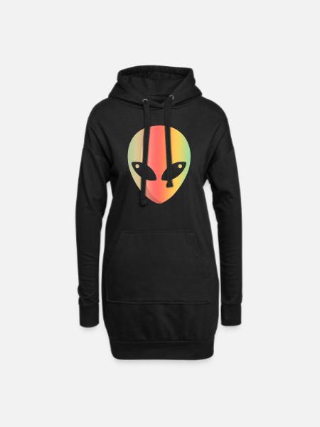 Alien Ufo Alien Aliens Space Gift - Hoodie Dress - black