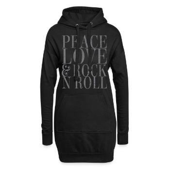 Rock And Roll - Hoodie-Kleid - Schwarz - Vorne