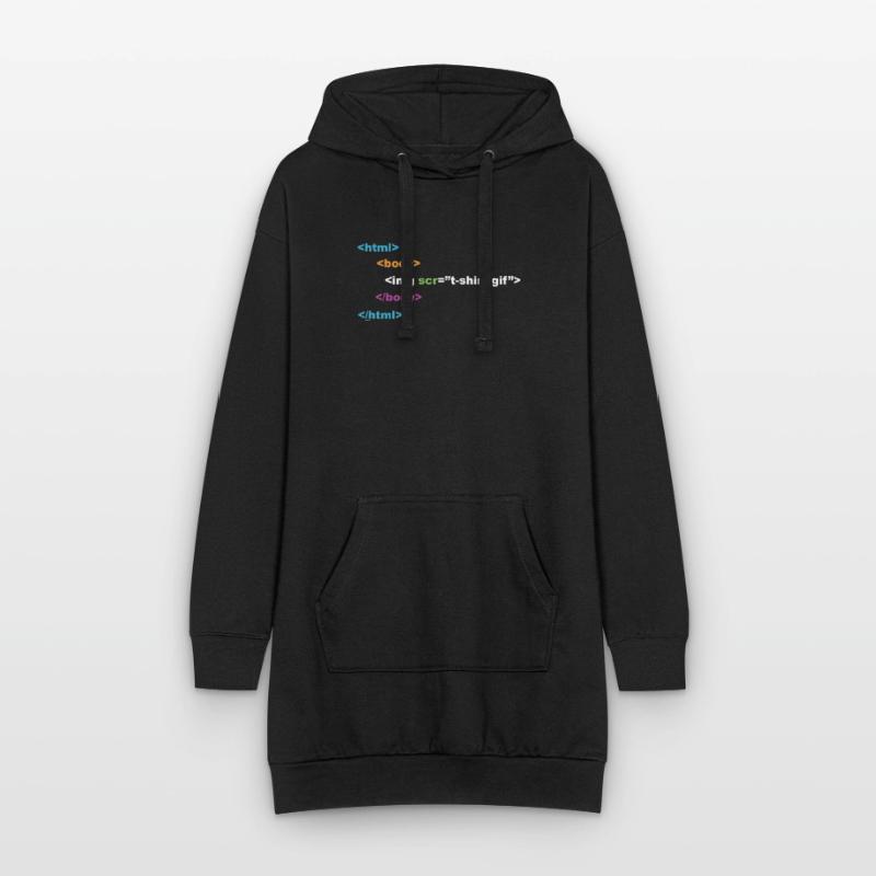 html programmer computer nerd Hoodie Dress