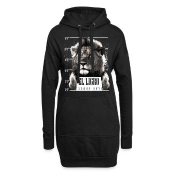 Imprimés animaliers - El Ligro - Sweat-shirt à capuche long Femme - noir - Devant