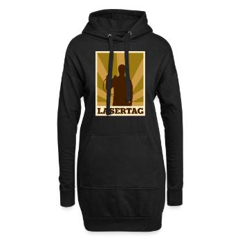 Lasertag - Lasersoldat - Hoodie-Kleid - Schwarz - Vorne