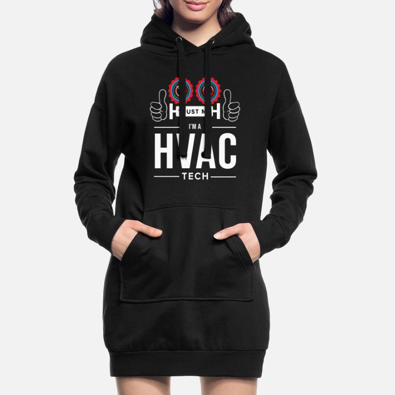 Technicien CVC Hvac Tech Chauffage Ventilation Sweat-shirt à capuche long Femme