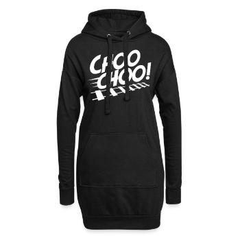 Eisenbahn - Hoodie-Kleid - Schwarz - Vorne